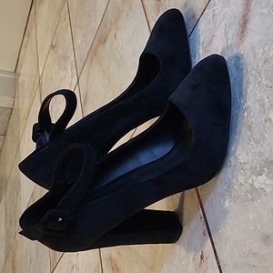 Suede Ankle Strap Heels